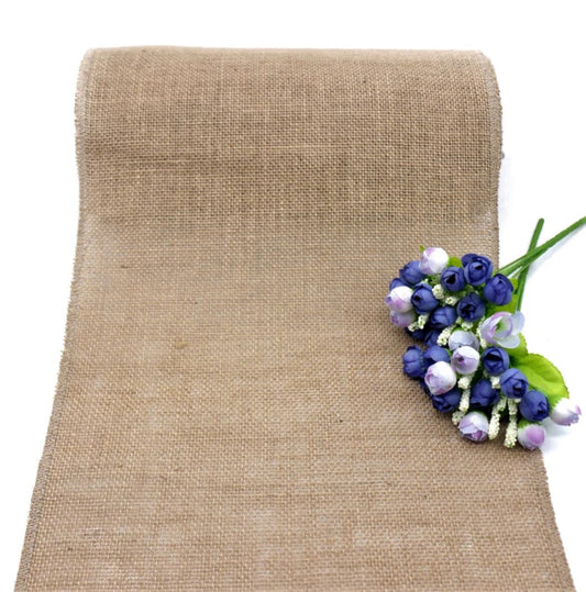 Chemin de Table Vintage en Toile de Jute Naturelle