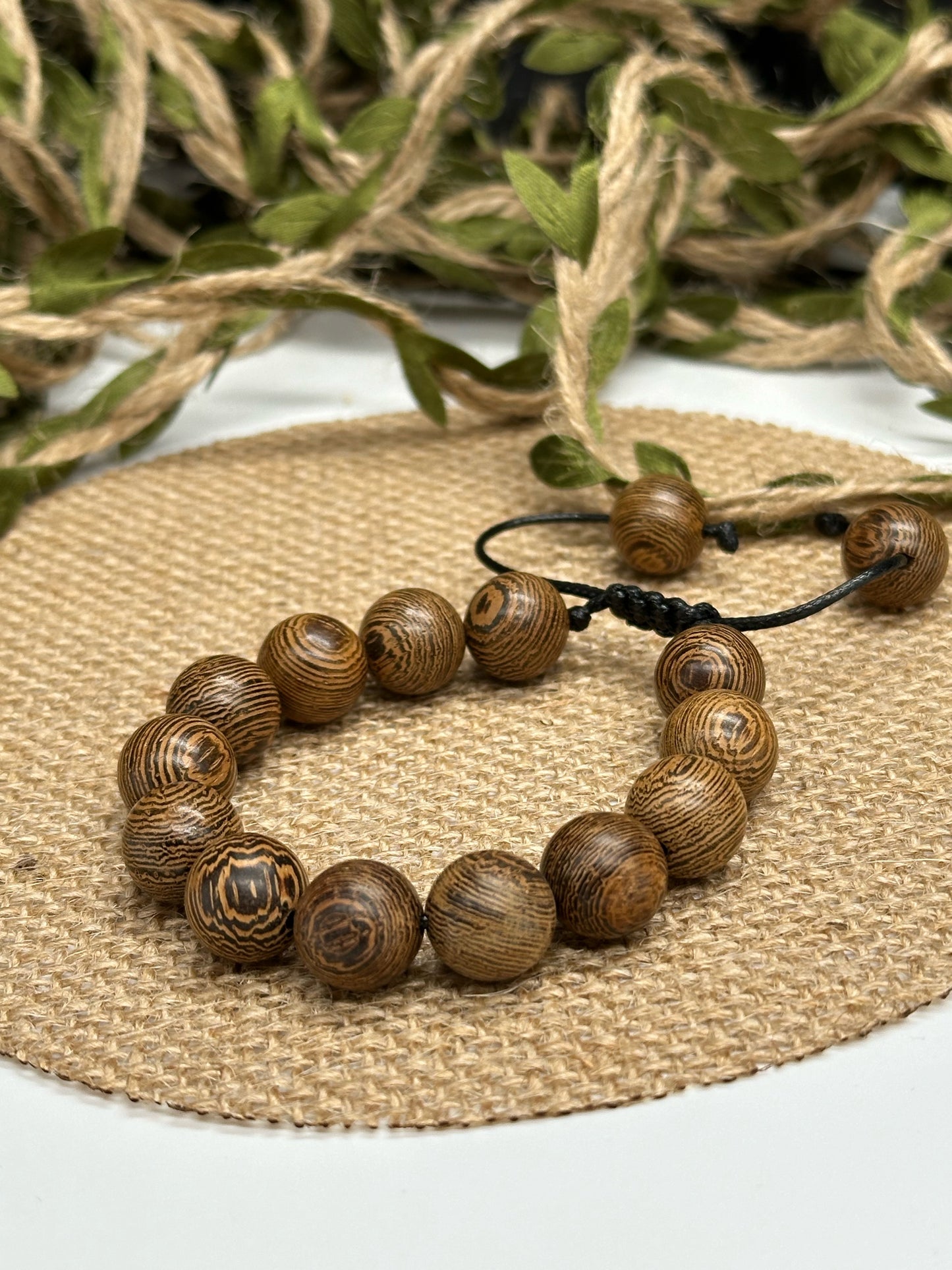 Bracelet chambala en perle de bois, taille unique